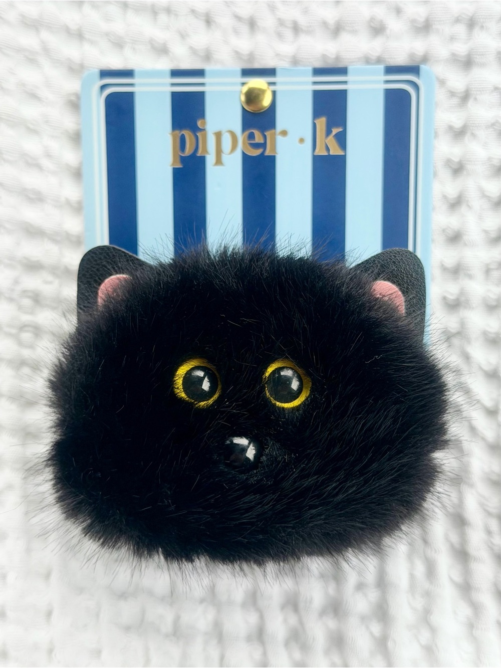 Piper K Black Cat Hair Claw Clip Fuzzy Plush Novelty Spooky Halloween Kawaii NWT